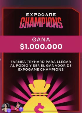 Lámina 7 de 8: Expogame Champions: gana $1.000.000; farmea cristales para llegar al podio
