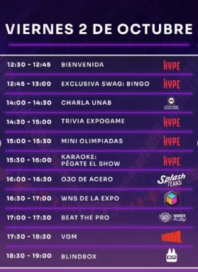 Lámina 5 de 9: Programa del viernes