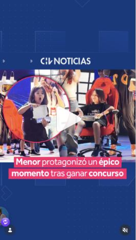 Lámina 1 de 1: CHV: “Menor protagonizó un épico momento tras ganar concurso”
